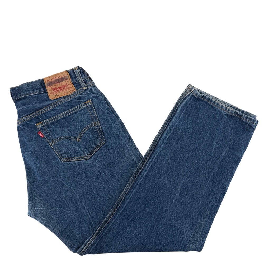 Levi's 501 XX Original Fit Jeans Mens 38x32 Blue Medium Wash Straight Leg Denim